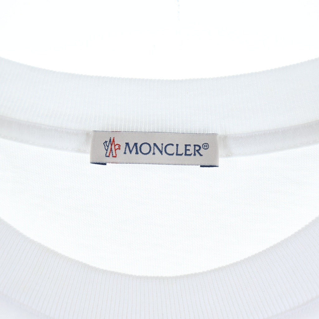 MONCLER(モンクレール) 24SS SS T-SHIRT フロントロゴプリント クルーネック半袖Tシャツ カットソー ホワイト J10918C00019