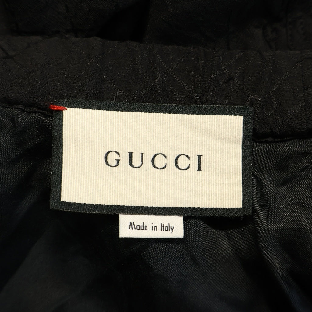GUCCI(グッチ) GGスプリーム シルク混 ジャガード織り ボタンフライ ハーフパンツ ショーツ ブラック 623157 ZADWP