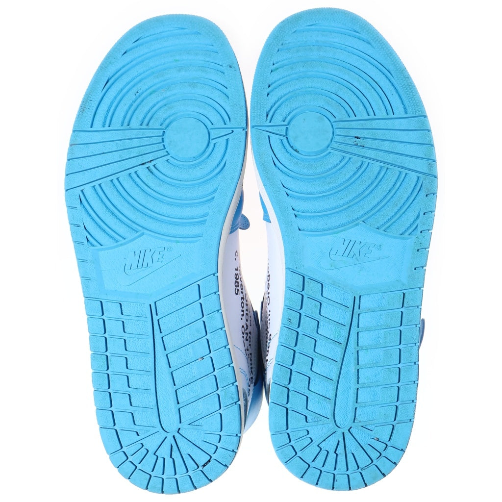 NIKE(ナイキ) ×OFF-WHITE AIR JORDAN 1 POWDER BLUE UNC オフホワイト エアジョーダン1 パウダーブルー ハイカットスニーカー ホワイト/ブルー US11/29cm AQ0818-148