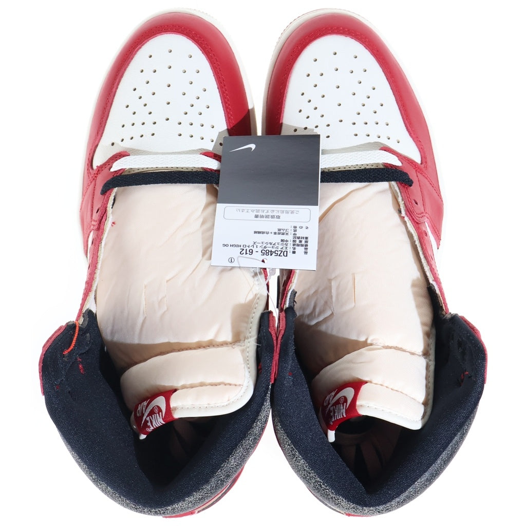 NIKE(ナイキ) AIR JORDAN 1 HIGH OG CHICAGO LOST&FOUND エアジョーダン1 シカゴ ロストアンドファウンド ハイカットスニーカー US10.5/28.5cm DZ5485-612