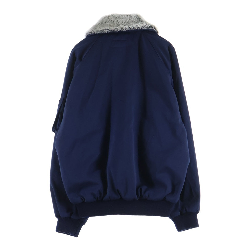 WTAPS(ダブルタップス) 15AW ×寅壱 PILOTJUMPER 03 ロゴエンブロイダリー ファー パイロットジャンパー ワークジャケット ブルー 152ATTRD-JKM03S