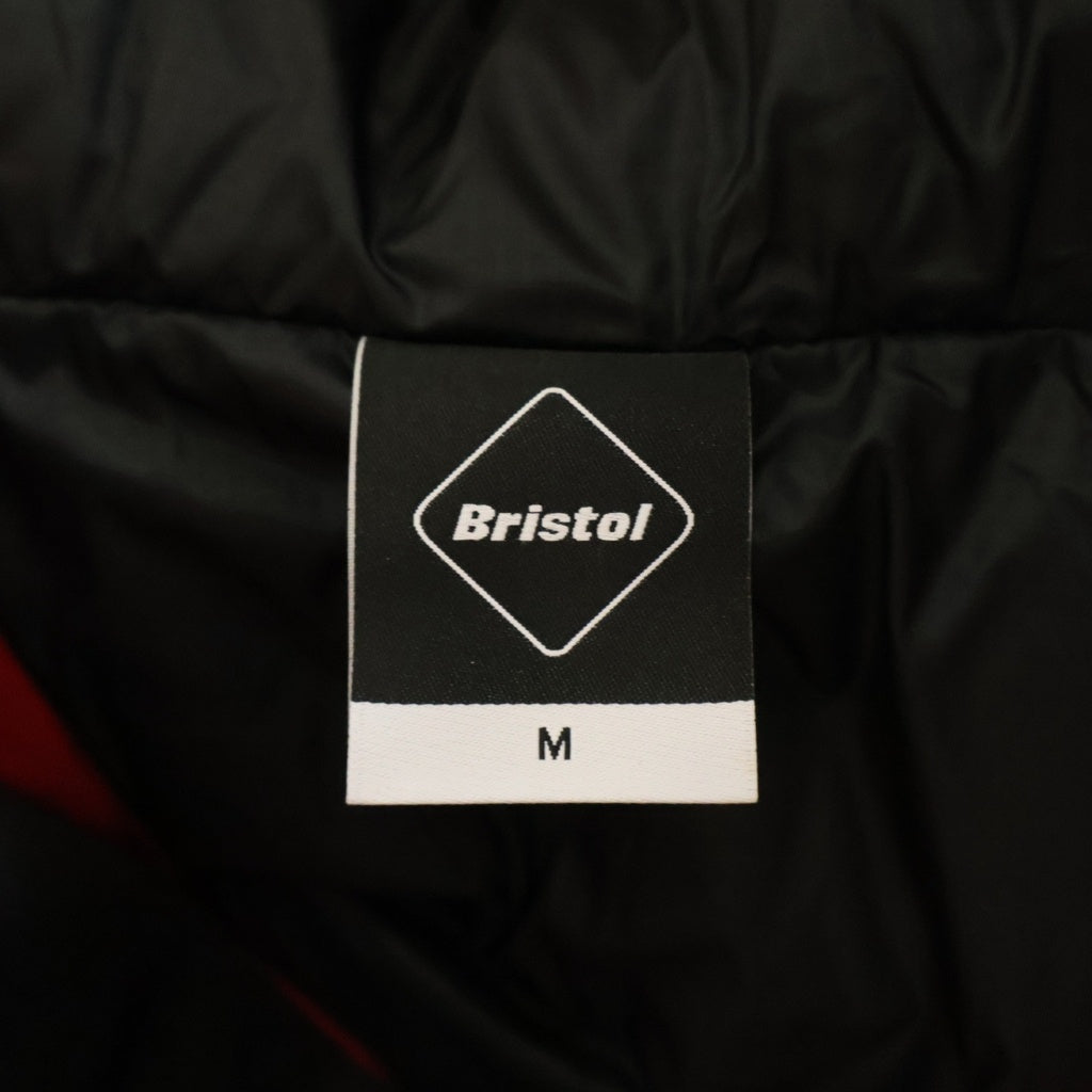 F.C.R.B./F.C.Real Bristol/FCRB(エフシーアールビー/エフシーレアルブリストル) 21AW DOWN BENCH PARKA ベンチ パーカ ロゴワッペン ナイロン フーデッド ダウン ジャケット レッド FCRB-212028