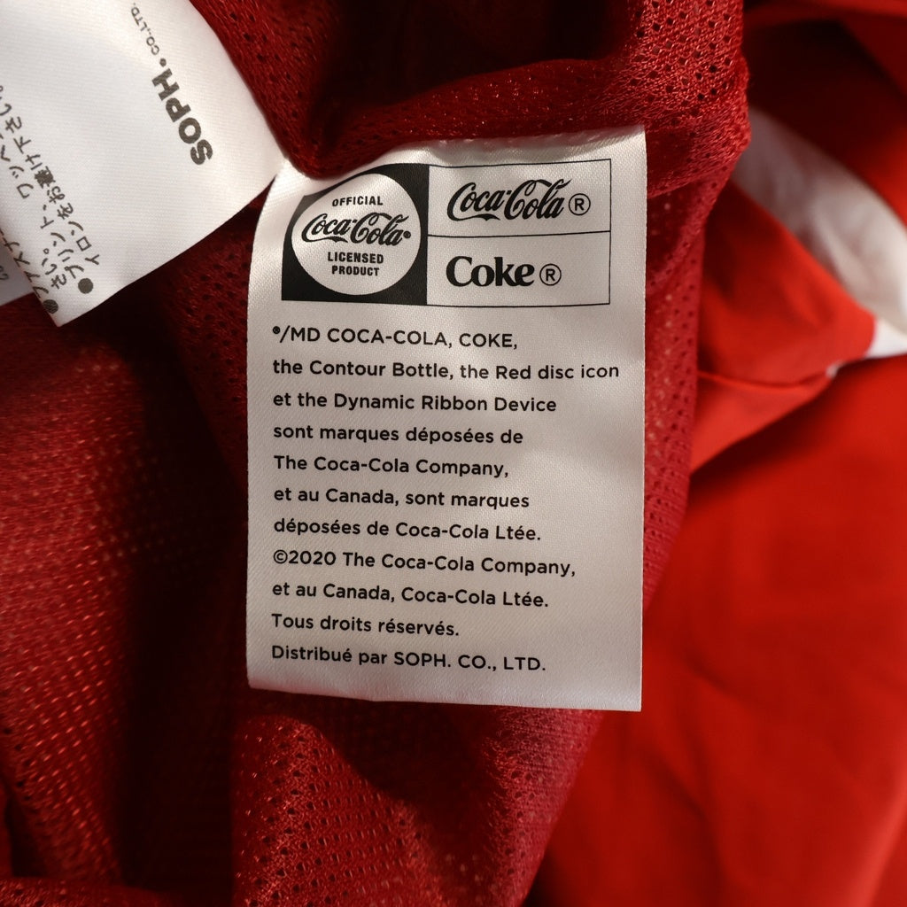 F.C.R.B.(エフシーアールビー) 20SS ×COCA-COLA HALF ZIP ANORAK コカコーラ ロゴエンブロイダリー ワッペン ナイロン ハーフジップ アノラック レッド FCRB-200002