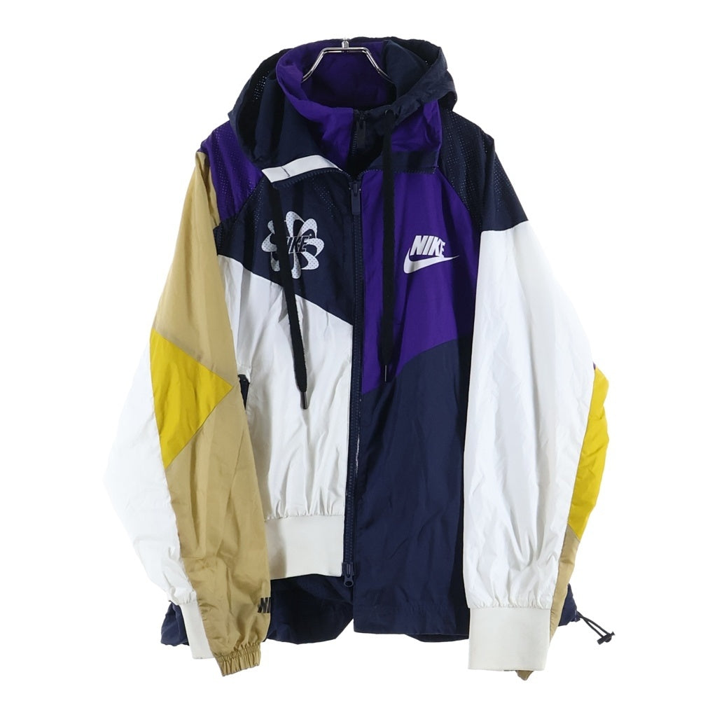 NIKE(ナイキ) ×SACAI HOODED ANORAK サカイ ナイロン 再構築 ロゴプリント フーデッド アノラック ジャケット マルチカラー CD6298-451