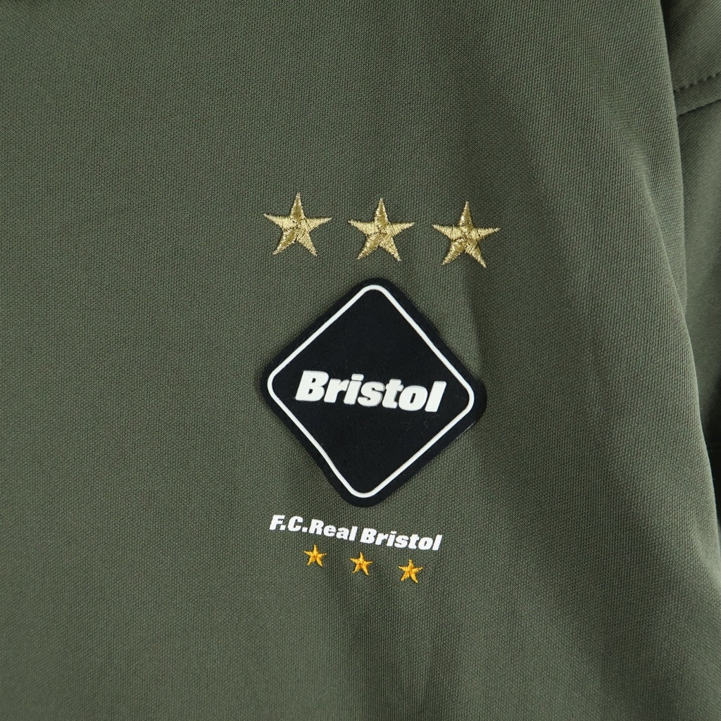 NIKE(ナイキ) 15SS ×F.C.R.B SDLN REVBL WARM UP JACKET ロゴエンブロイダリー ワッペン リバーシブル ウォームアップ ジャケット カーキ/イエロー 716117-710