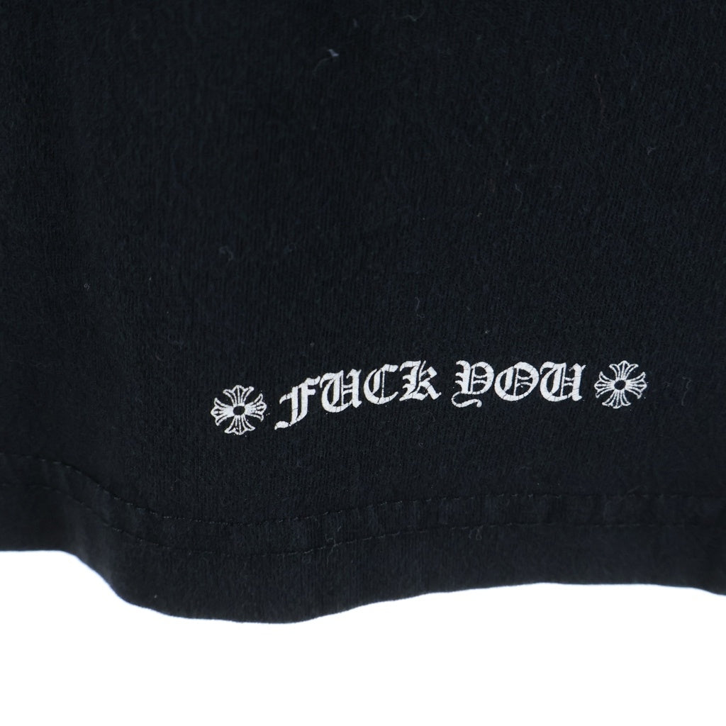 CHROME HEARTS(クロムハーツ) BACK SCROLL LABEL CH L/S T-SHIRT バックスクロールラベル アームロゴプリント クルーネック 長袖Tシャツ カットソー ブラック