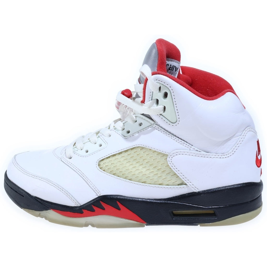 NIKE(ナイキ) AIR JORDAN 5 RETRO FIRE RED エアジョーダン レトロ ファイヤーレッド ハイカットスニーカー ホワイト/レッド US9.5/27.5cm DA1911-102