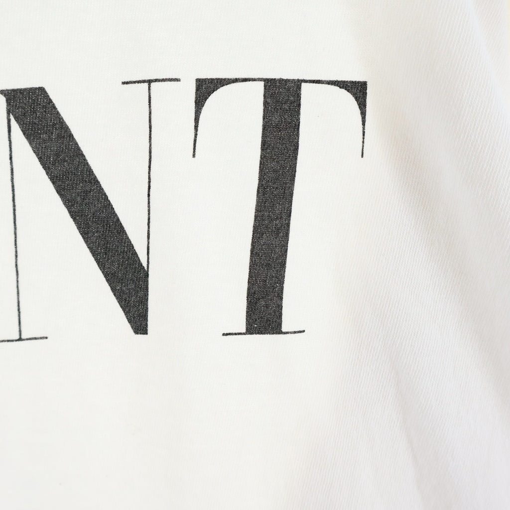 SAINT MICHAEL(セントマイケル) 25SS SAINT 666 LS TEE ロゴプリント クルーネック長袖Tシャツ ロングスリーブカットソー ホワイト SM-HR8-0000-035