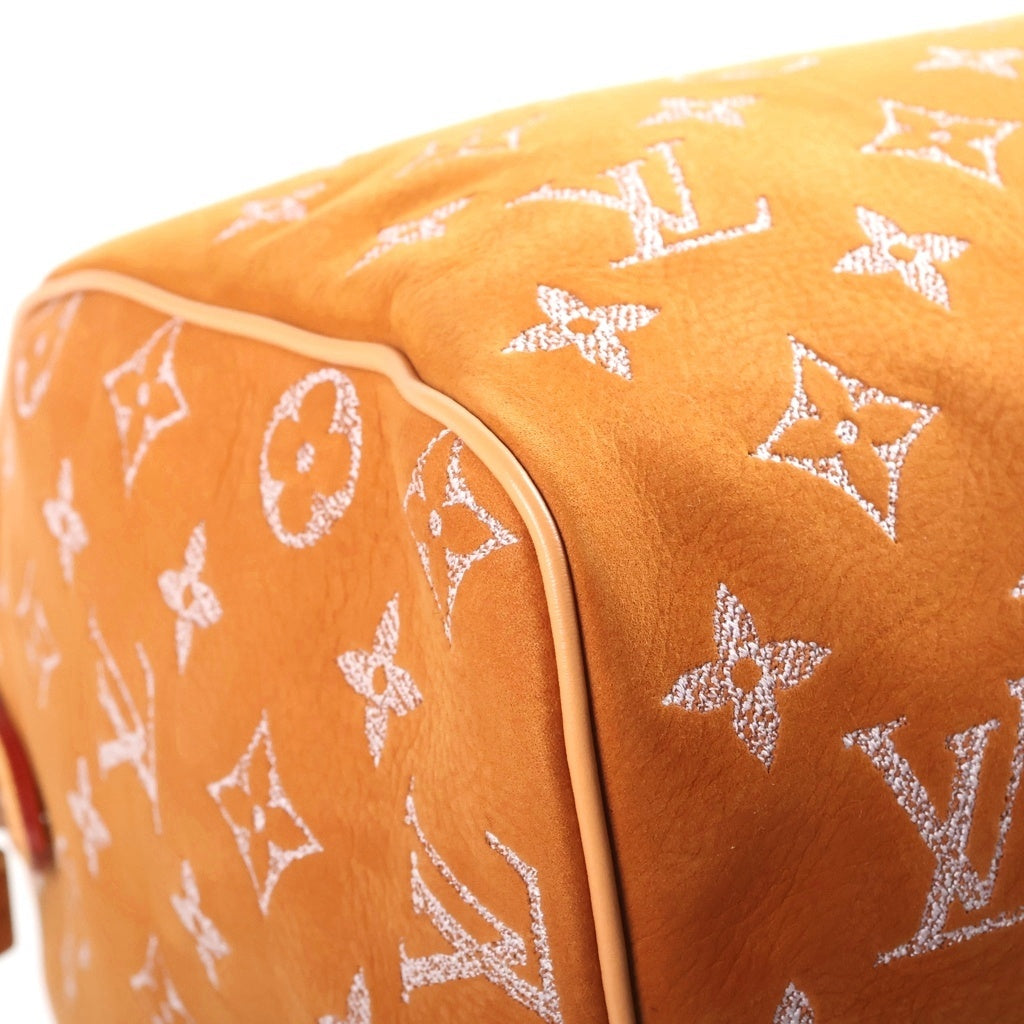LOUIS VUITTON(ルイヴィトン) スピーディ P9 バンドリエール 40 ヌバックカーフレザー モノグラム ボストンバッグ ショルダーバッグ 2WAY シルバー金具 RFID M11569