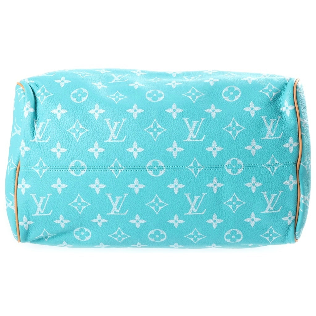 LOUIS VUITTON(ルイヴィトン) Speedy Bandouliere スピーディ P9 バンドリエール 40 モノグラム レザーボストンバッグ ショルダーバッグ 2WAY ターコイズ ゴールド金具 M11564