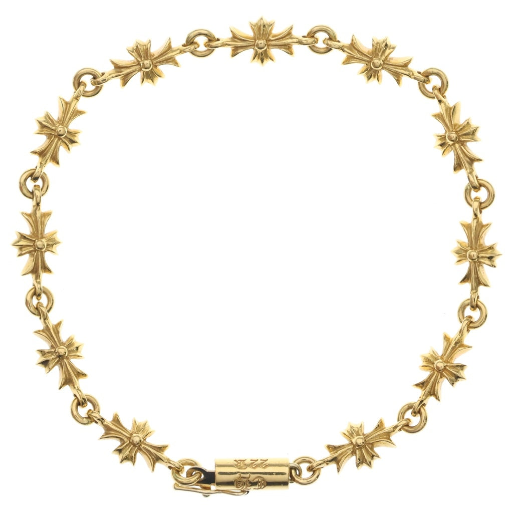 CHROME HEARTS(クロムハーツ) 22K TNY E CH PLS タイニーE CHプラス ブレスレット ゴールド BCA027