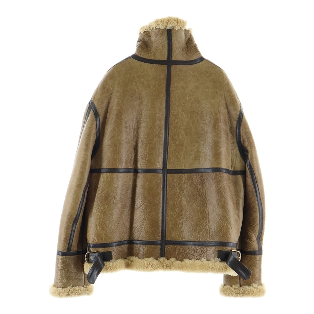 CELINE(セリーヌ) ラムスキン シアリング ムートンレザージャケット レディース ブラウン 2E453721G