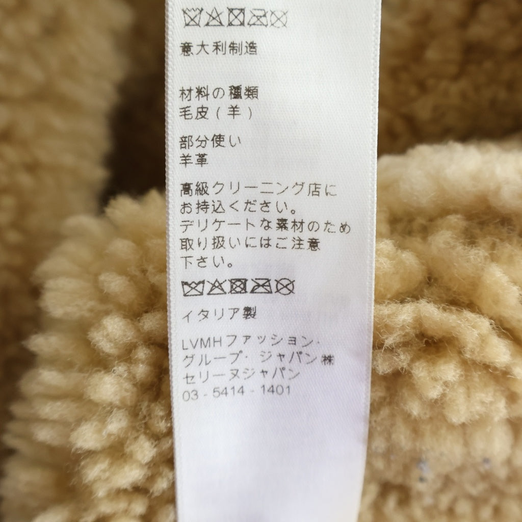 CELINE(セリーヌ) ラムスキン シアリング ムートンレザージャケット レディース ブラウン 2E453721G