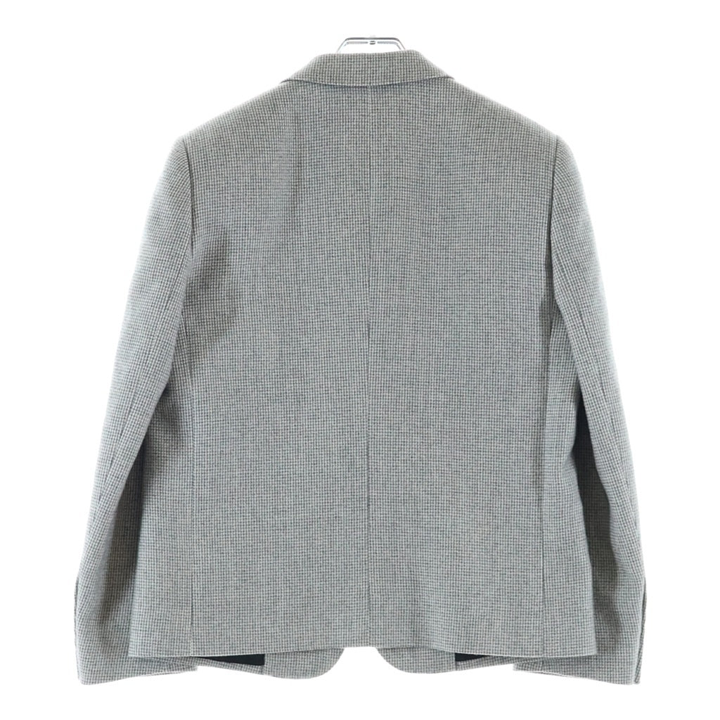 CELINE(セリーヌ) SORBONNE JACKET トリオンフボタン チェック柄 ソルボンヌジャケット レディース グレー RV0A50F85