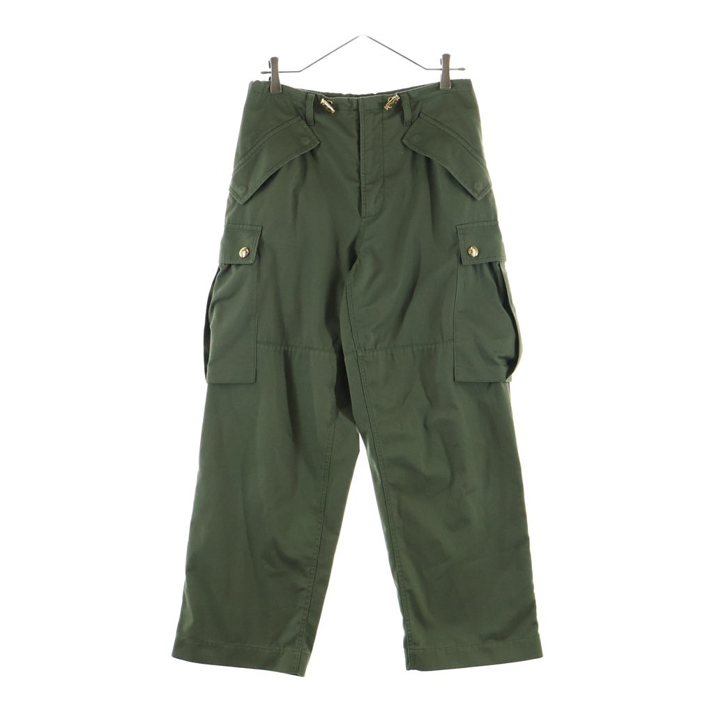CELINE(セリーヌ) PANTALON CARGO トリオンフボタン パンタロン カーゴパンツ レディース カーキ 2Z297004N
