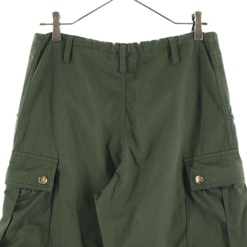 CELINE(セリーヌ) PANTALON CARGO トリオンフボタン パンタロン カーゴパンツ レディース カーキ 2Z297004N