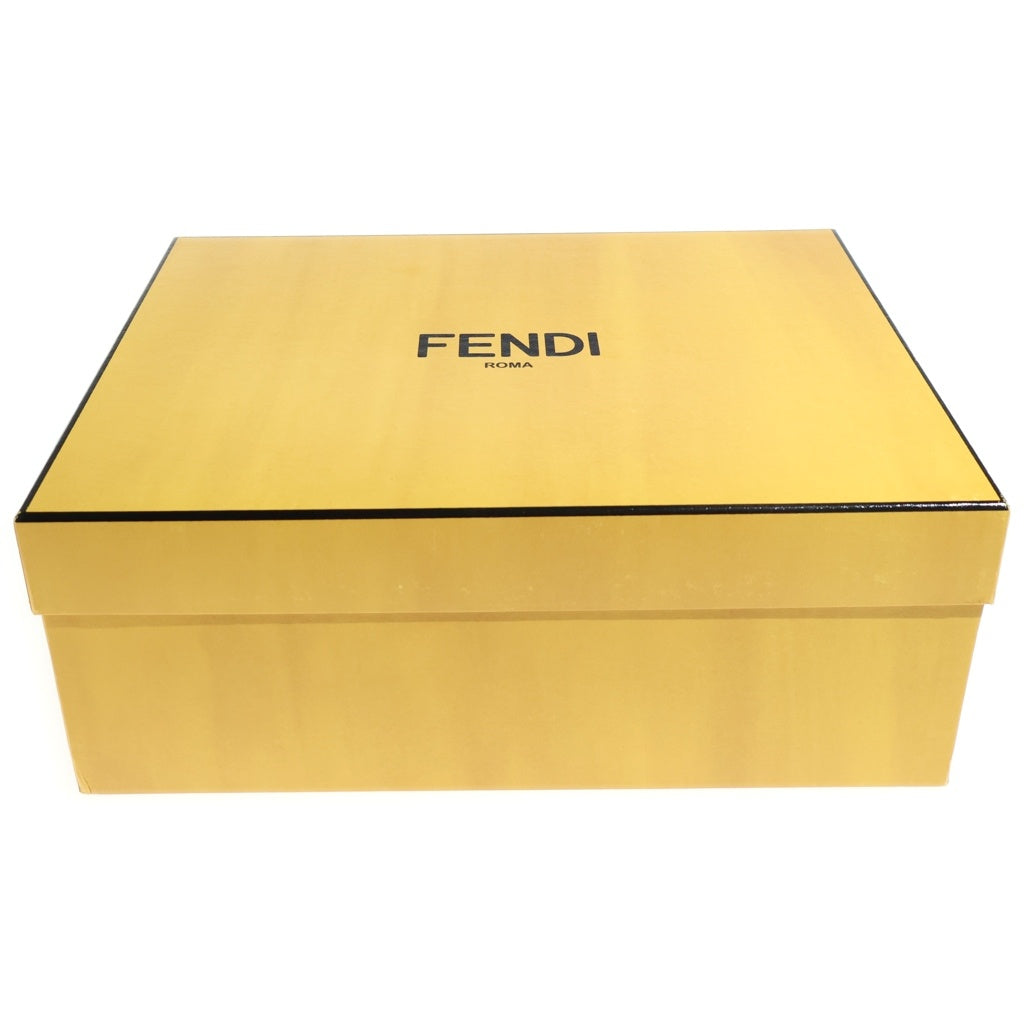 FENDI(フェンディ) MATCH SNEAKERS マッチ サイドロゴ レザーローカットスニーカー レディース ホワイト/ブラウン AHH2F1FZB