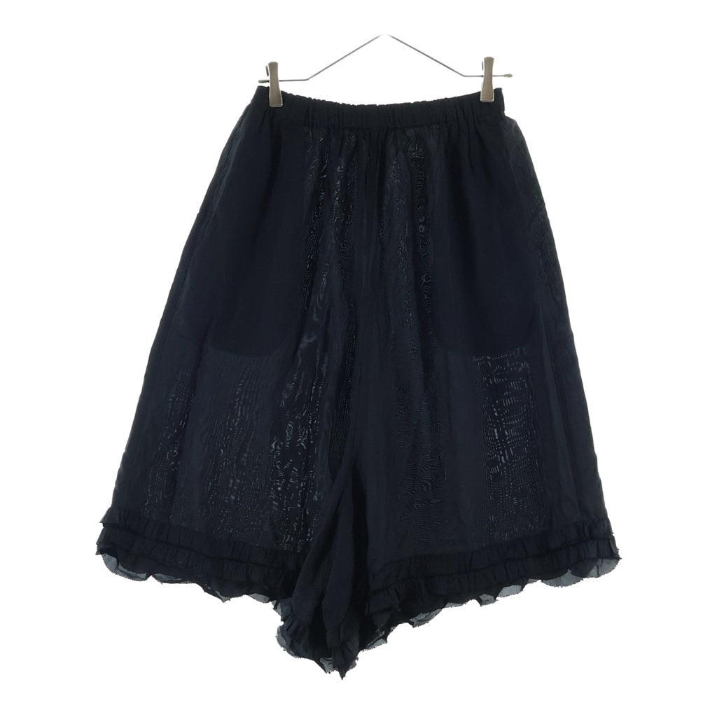 COMME des GARCONS COMME des GARCONS(コムデギャルソンコムデギャルソン) 14AW AD2014 製品洗い加工 フリル ワイドイージー キュロットパンツ ブラック レディース RN-S024