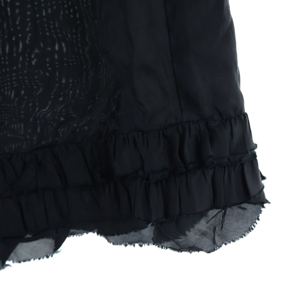 COMME des GARCONS COMME des GARCONS(コムデギャルソンコムデギャルソン) 14AW AD2014 製品洗い加工 フリル ワイドイージー キュロットパンツ ブラック レディース RN-S024