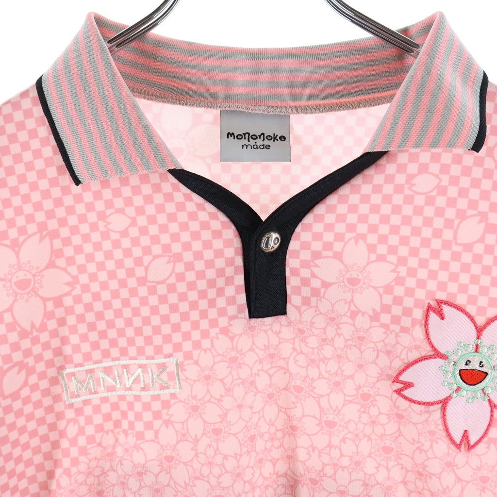 NO BRAND(ノーブランド) MONONOKE MADE (モノノケメイド) SOCCER SHIRT SAKURA 桜デザイン 半袖 サッカー ゲームシャツ ピンク MT-MK8-0000-011