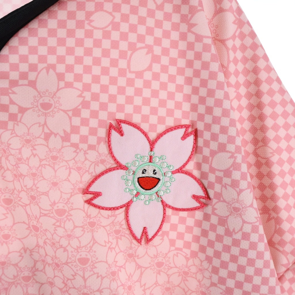 NO BRAND(ノーブランド) MONONOKE MADE (モノノケメイド) SOCCER SHIRT SAKURA 桜デザイン 半袖 サッカー ゲームシャツ ピンク MT-MK8-0000-011