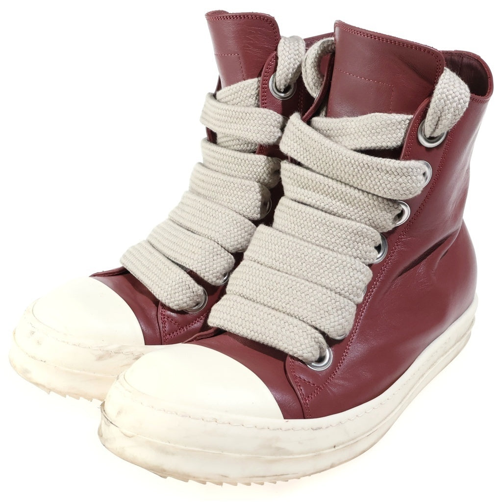 Rick Owens(リックオウエンス) 25AW CONCORDIANS JUMBOLACE SNEAKERS コンコルディアンズ ジャンボレース ハイカットスニーカー レッド RU02E1892LCOW2