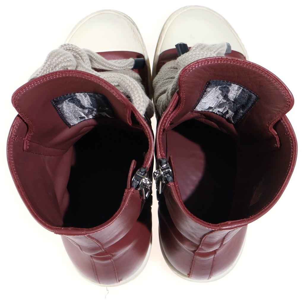 Rick Owens(リックオウエンス) 25AW CONCORDIANS JUMBOLACE SNEAKERS コンコルディアンズ ジャンボレース ハイカットスニーカー レッド RU02E1892LCOW2