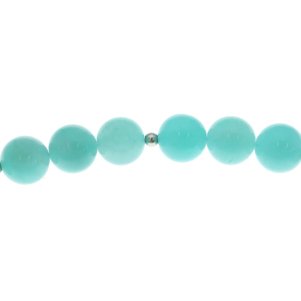 Preek(プリーク) AMAZONITE NECKLACE アマゾナイト ラウンドストーン シルバー金具 ネックレス ブルー 1882-6-990943 レディース