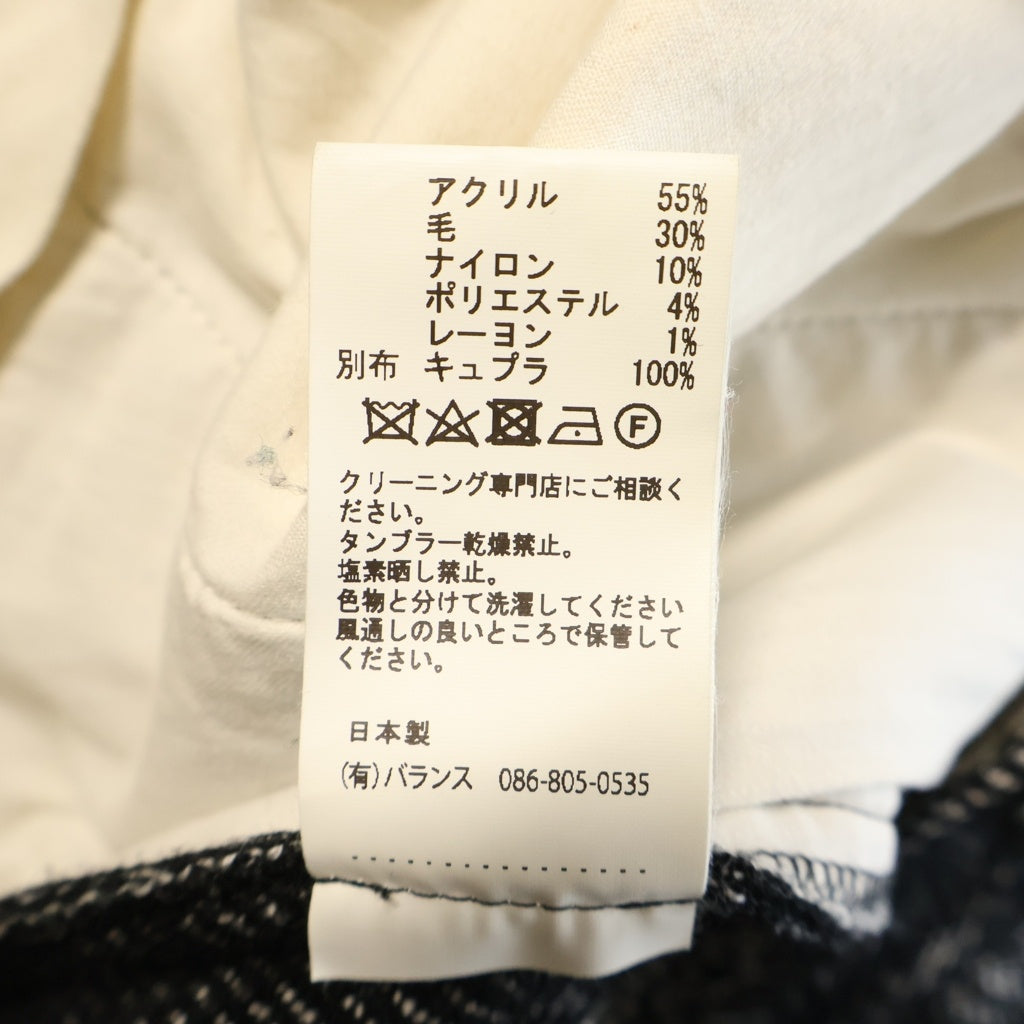 anachronorm(アナクローム) HERRINGBONE TUCK WIDE TOROUSERS ヘリンボーンツイル タックワイドトラウザーズ パンツ ブラック