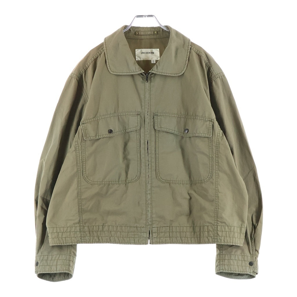 anachronorm(アナクローム) CL FLIGHT JACKET コットンリネン ジップアップ フライトジャケット カーキ
