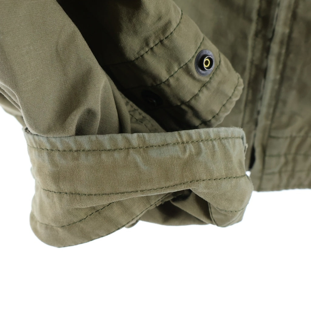 anachronorm(アナクローム) CL FLIGHT JACKET コットンリネン ジップアップ フライトジャケット カーキ