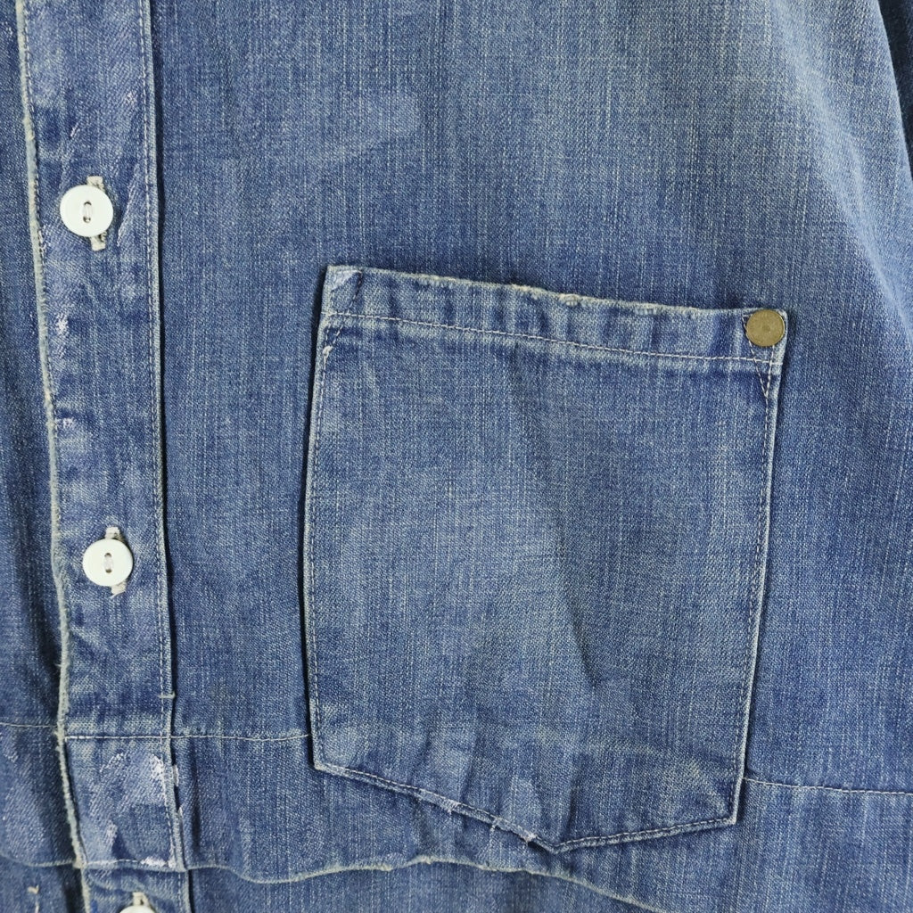 anachronorm(アナクローム) 22AW REMAKED ReSIZE WORK SHIRT リメイクド リサイズ ワークデニム長袖シャツ インディゴ AN193-R