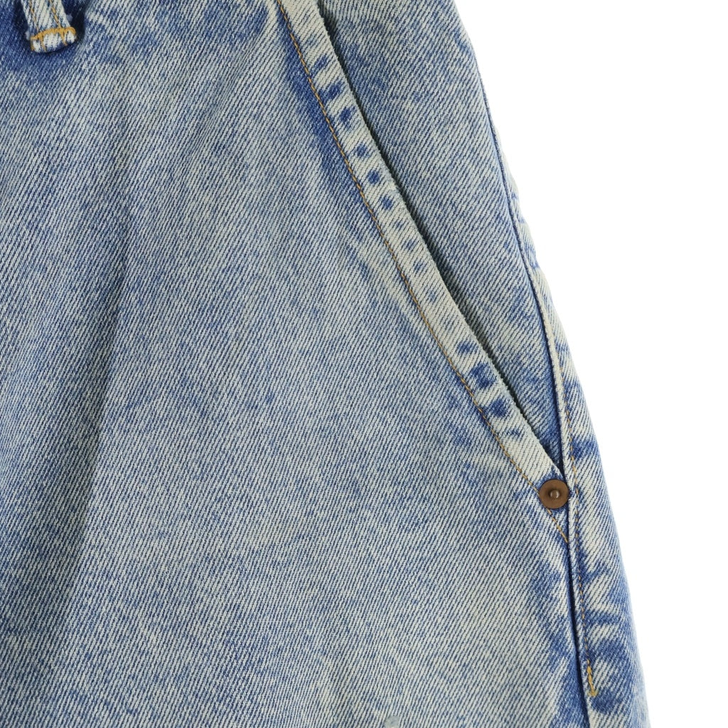 anachronorm(アナクローム) DAMAGED 80's WIDE TAPERED JEANS ダメージド ワイドテーパードジーンズ インディゴ AN221-R