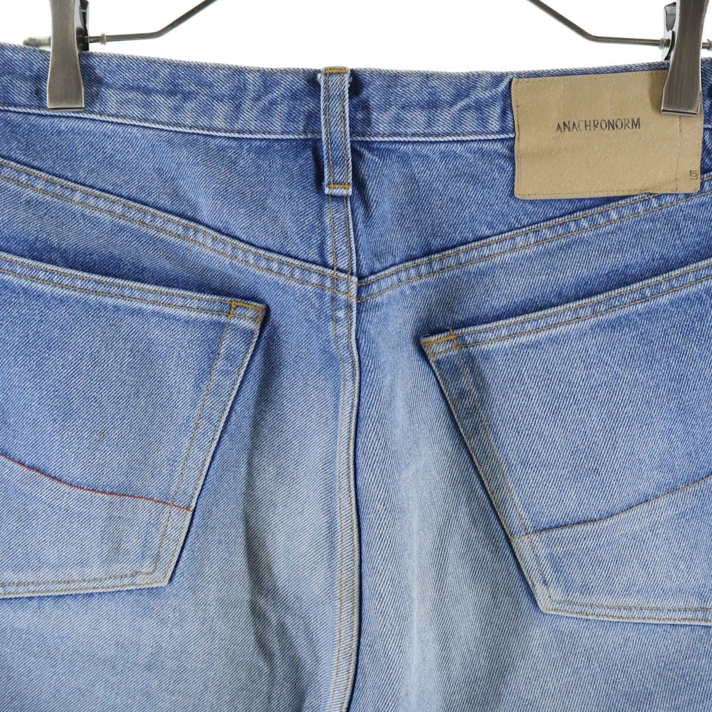 anachronorm(アナクローム) 80's 5POCKET DENIM HEM TUCK SHORTS 5ポケット ヘムタック デニムショーツ ハーフパンツ インディゴ AN293