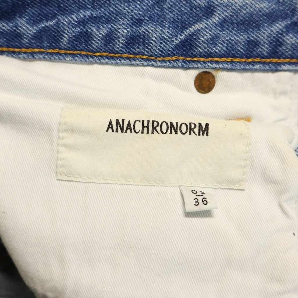anachronorm(アナクローム) 80's 5POCKET DENIM HEM TUCK SHORTS 5ポケット ヘムタック デニムショーツ ハーフパンツ インディゴ AN293