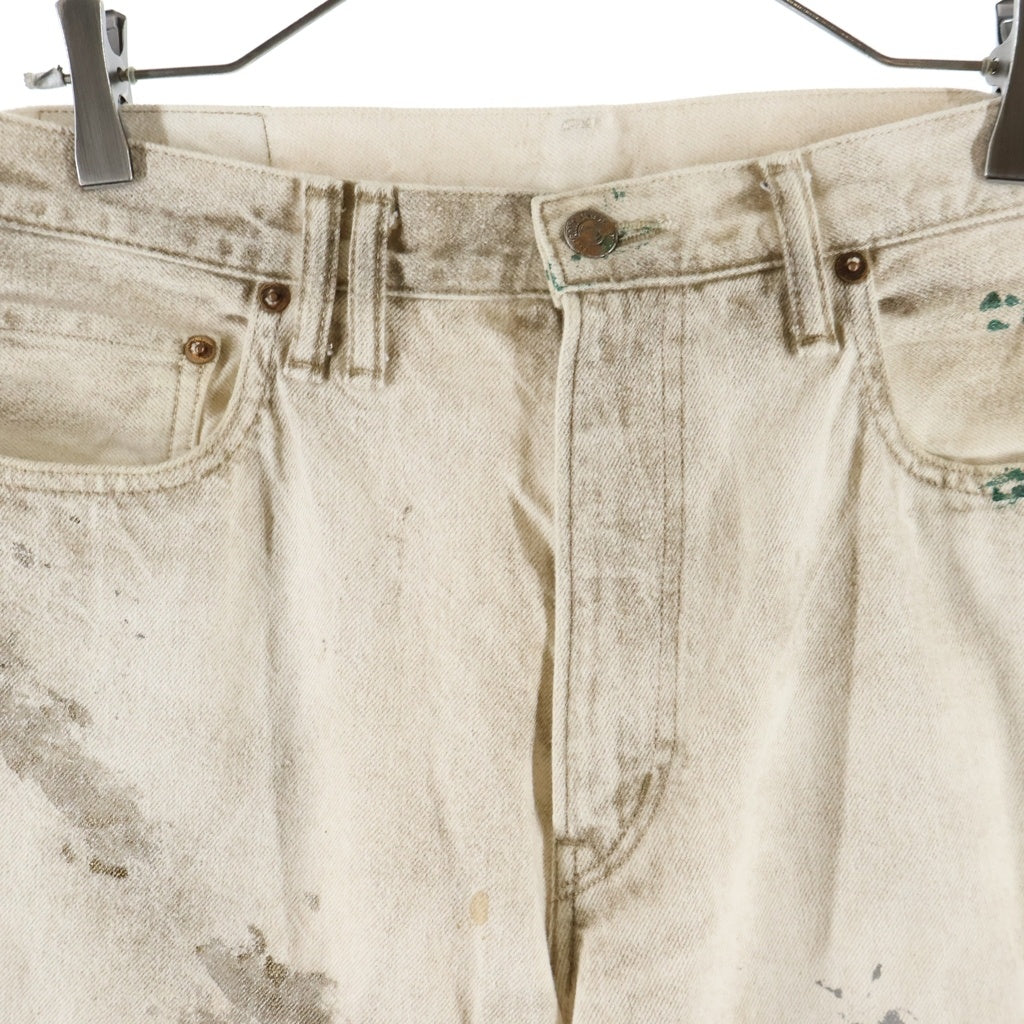 anachronorm(アナクローム) DIRT PAINT 80's WIDE 5P PANTS KINARI ダートペイント ワイドパンツ アイボリー AN246-W