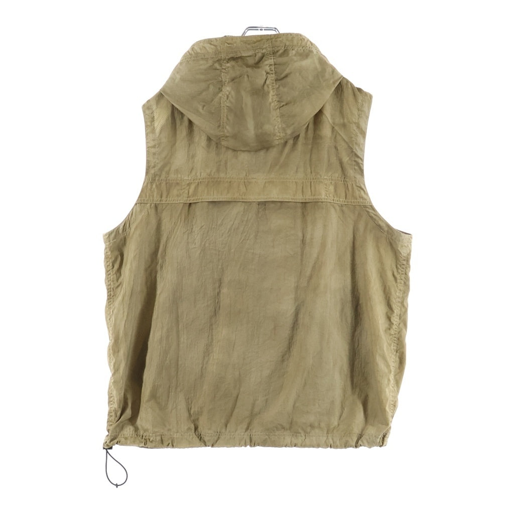 anachronorm(アナクローム) UTILITY NYLON VEST ユーティリティー フーデッドナイロンベスト ジャケット ブラウン AN343