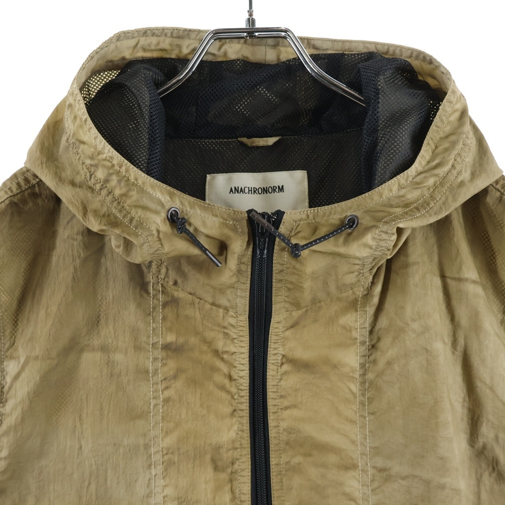 anachronorm(アナクローム) UTILITY NYLON VEST ユーティリティー フーデッドナイロンベスト ジャケット ブラウン AN343