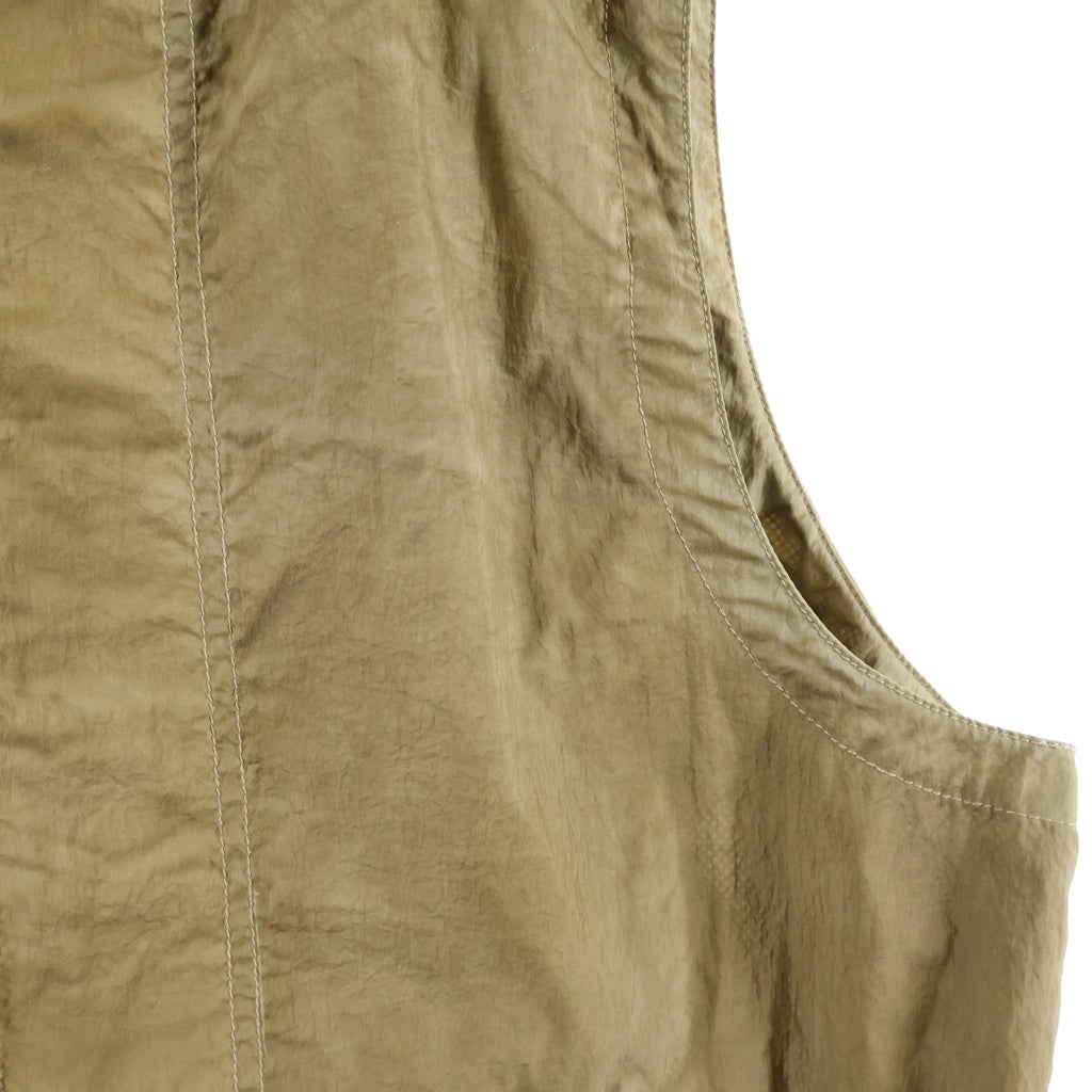 anachronorm(アナクローム) UTILITY NYLON VEST ユーティリティー フーデッドナイロンベスト ジャケット ブラウン AN343