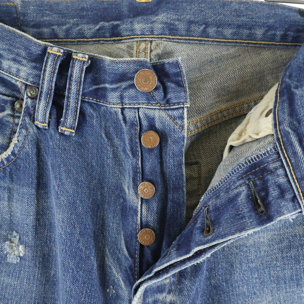 anachronorm(アナクローム) TYPE-α BASIC TAPERED JEANS タイプアルファ ユーズド加工 ベーシックテーパードジーンズ デニムパンツ インディゴ