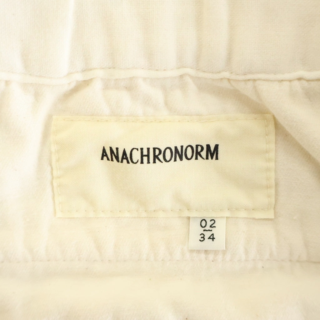 anachronorm(アナクローム) HEM TUCK EASY PANTS ヘムタック ドローストリング イージーパンツ アイボリー AN236