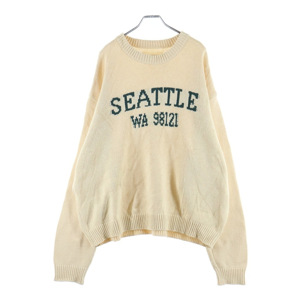 anachronorm(アナクローム) SEATTLE JACQUARD KNIT シアトル ジャガードクルーネックニットスウェット セーター アイボリー AN249