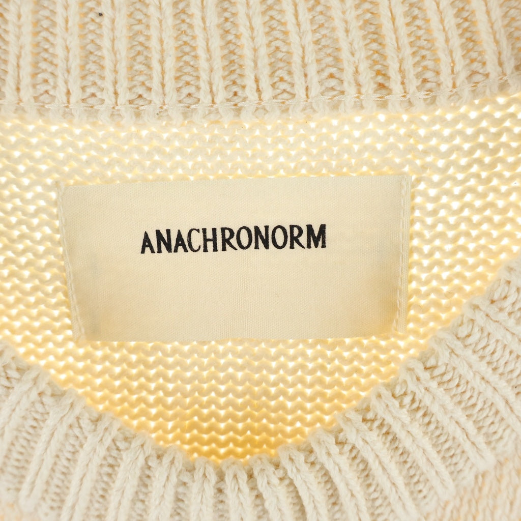 anachronorm(アナクローム) SEATTLE JACQUARD KNIT シアトル ジャガードクルーネックニットスウェット セーター アイボリー AN249