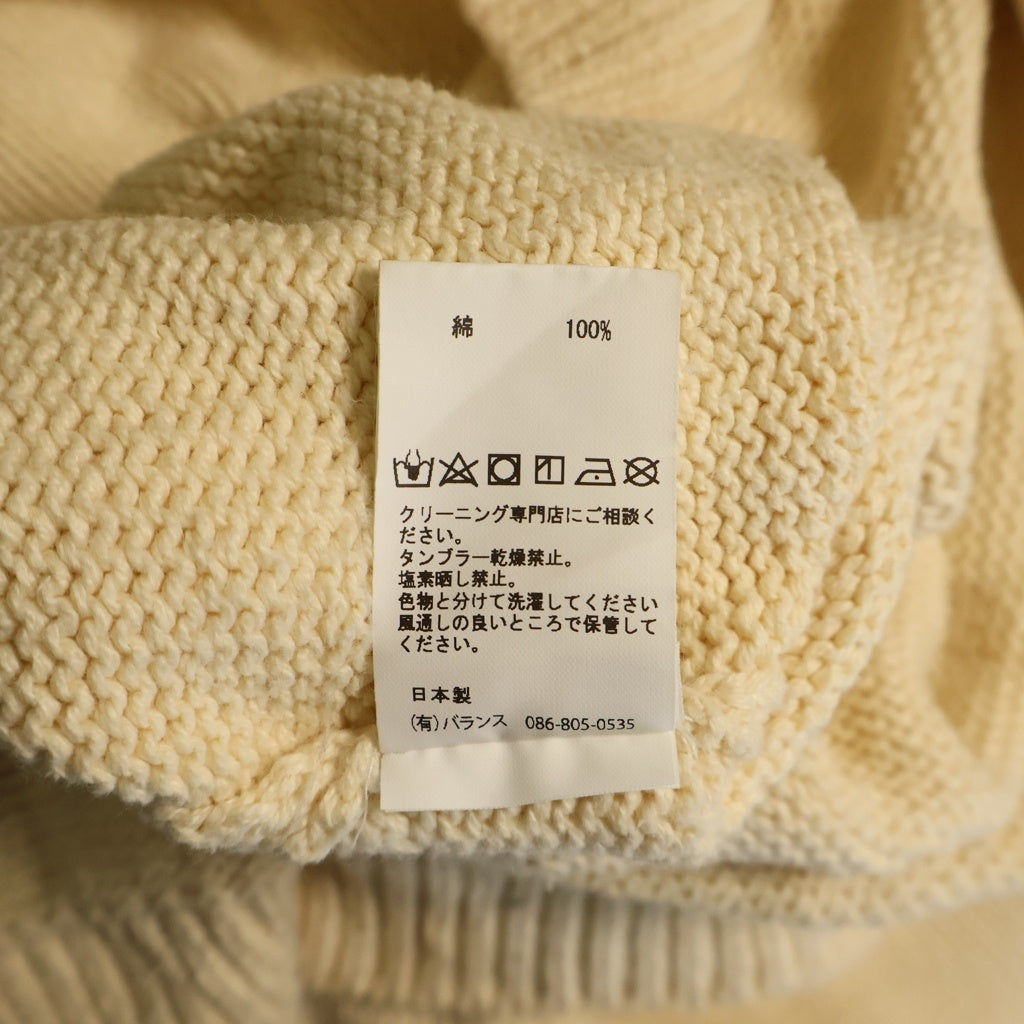 anachronorm(アナクローム) SEATTLE JACQUARD KNIT シアトル ジャガードクルーネックニットスウェット セーター アイボリー AN249