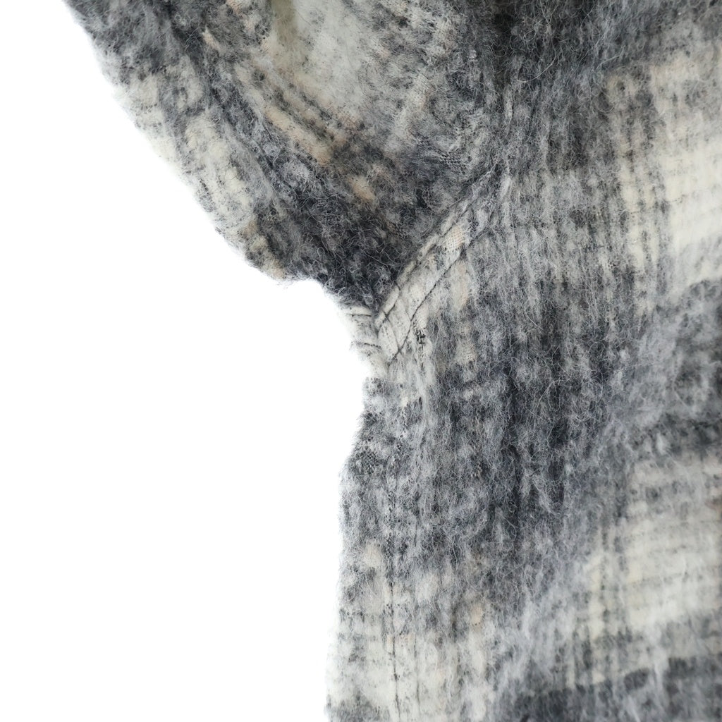 anachronorm(アナクローム) MOHAIR LIKE CARDIGAN モヘアライク チェック カーディガン セーター ニット グレー AN200