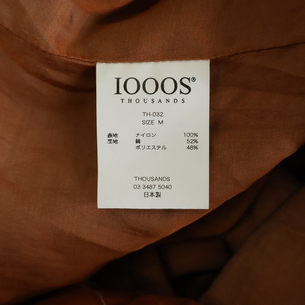 IOOOS THOUSANDS(アイオーエスサウザンド) ナイロン コーチジャケット オレンジ TH-032