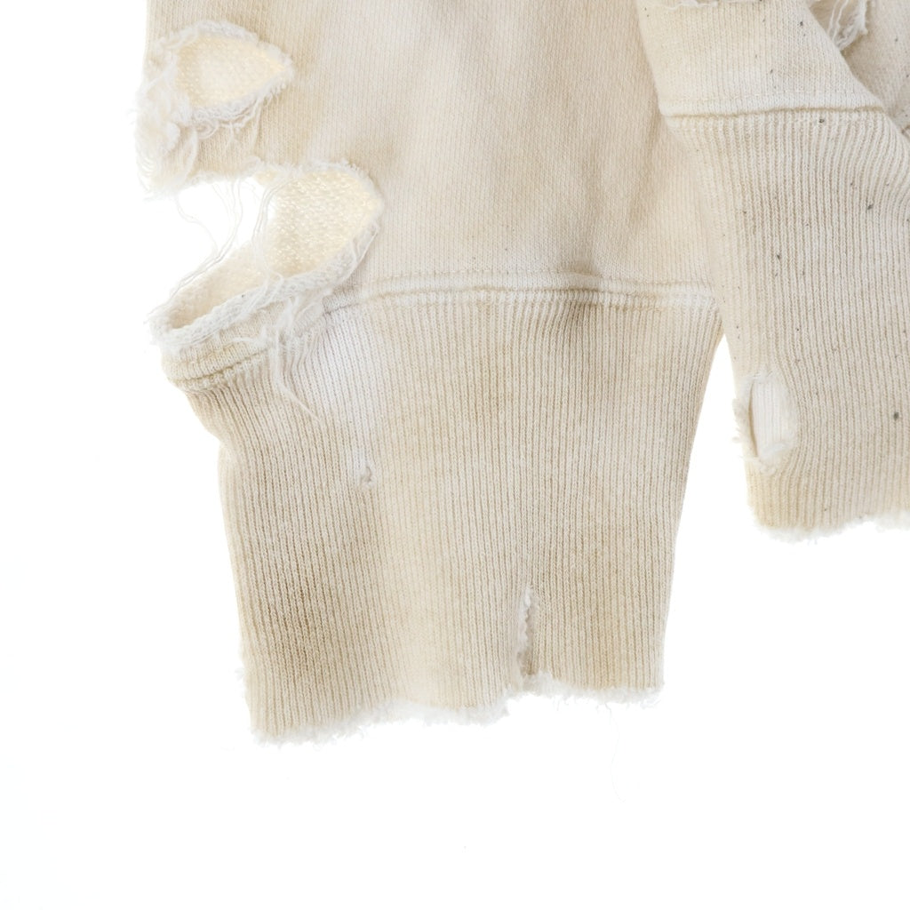 anachronorm(アナクローム) W PRINT CUT-OFF SWEAT PARKA Wプリント カットオフ スウェットシャツ トレーナー グレー AN244