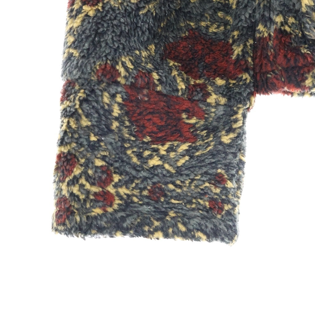 anachronorm(アナクローム) FLEECE CHINA JACKET フリース 総柄 チャイナジャケット グレー AN260