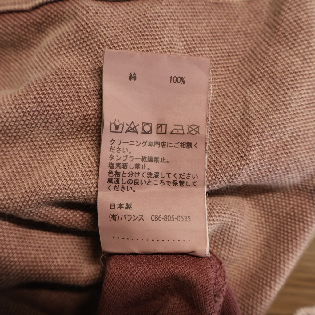 anachronorm(アナクローム) MOSS STITCH DAMAGED POCKET S/S T-S モススティッチ ダメージ加工 クルーネック半袖ポケットTシャツ カットソー ピンク AN353-D