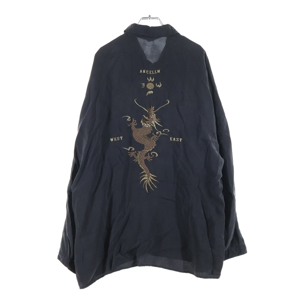 ANCELLM(アンセルム) 26SS EMBROIDERED SOUVENIR SHIRT スーベニアシャツ ブラック ANC-SH78